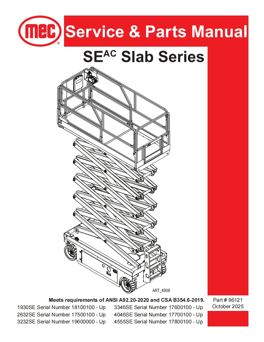 mec-Servic-ce--Parts-Manual-SEA-Slab-Series维修图纸手册零部件选型手册