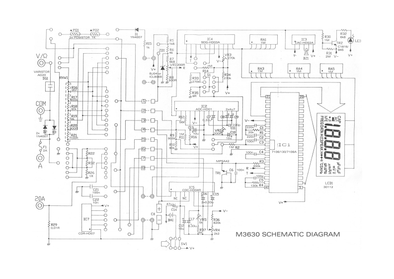 metex--m3630--维修电器原理图--ID2466