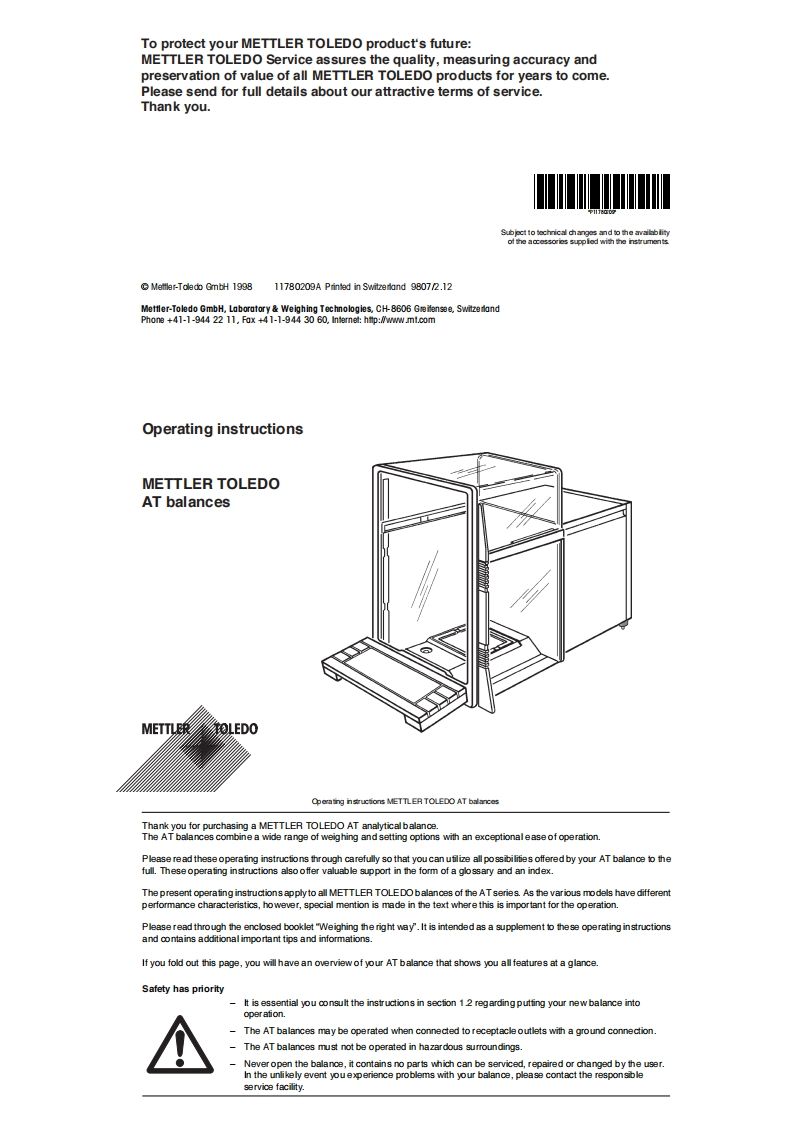mettler-toledo-at-balances_operating-操作说明书手册