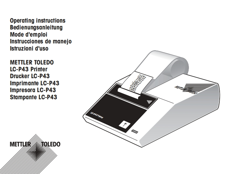 mettler-toledo-lc-p43-printer_operating-操作说明书手册
