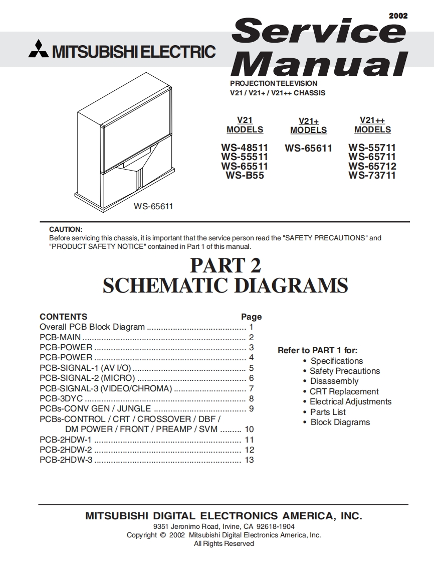 mitsubishi--ws-55711--维修电器原理图手册--ID1347