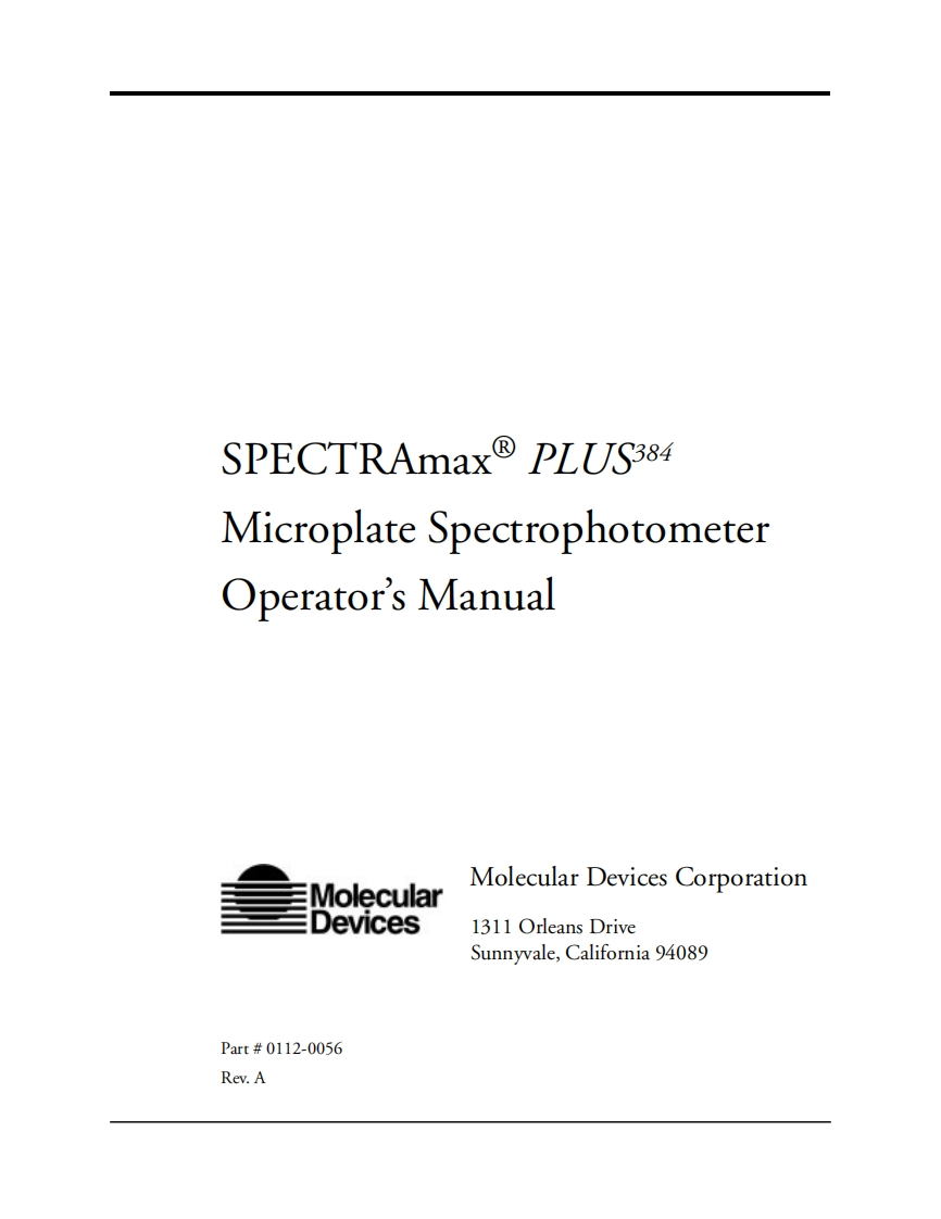 molecular-devices-spectramax-plus384-microplate-reader_操作说明书手册