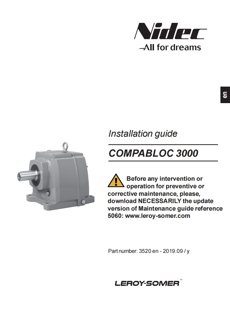 motoreductoren-compabloc-3000-安装操作说明书手册-en-iss201909-y-3520