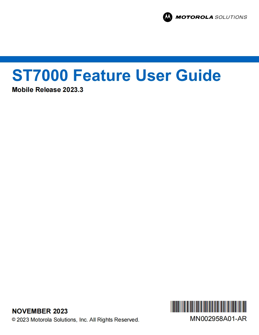 motorola-st7000-user-guide操作说明书手册