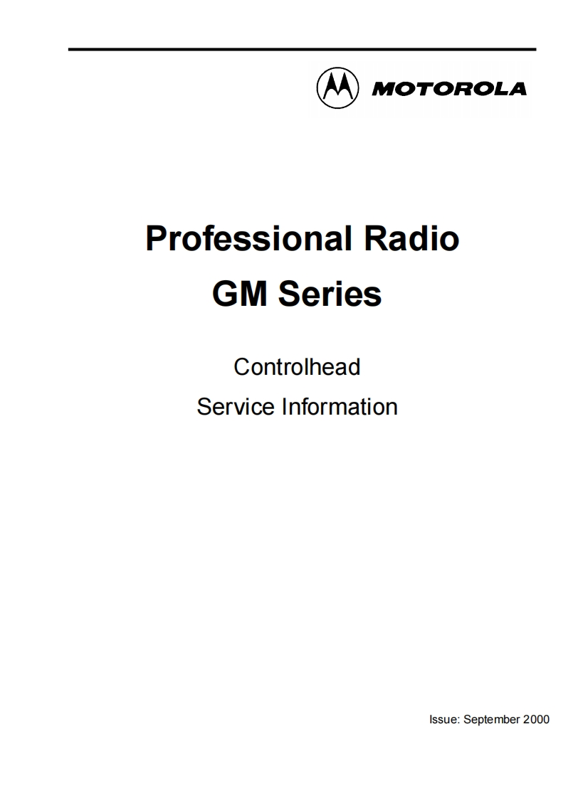 motorola_gm_series_control_head_service维修手册