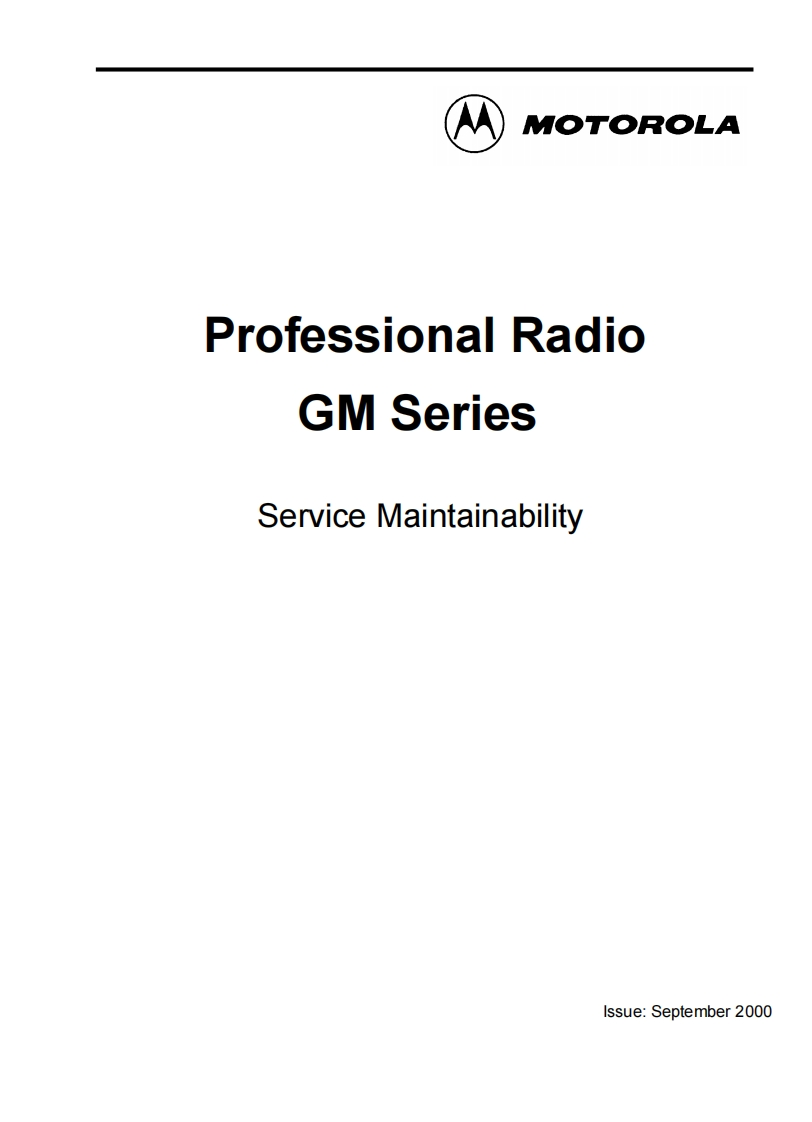 motorola_gm_series_service_maintainability维修手册