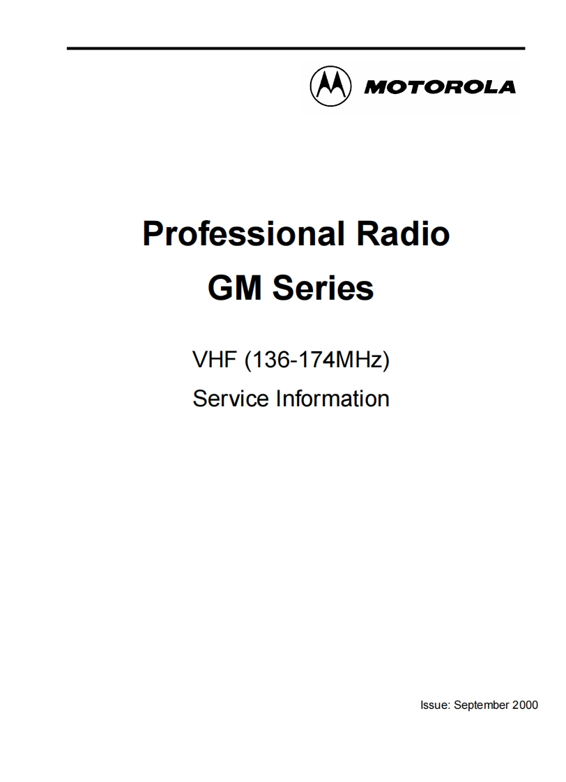 motorola_gm_series_vhf_service维修手册