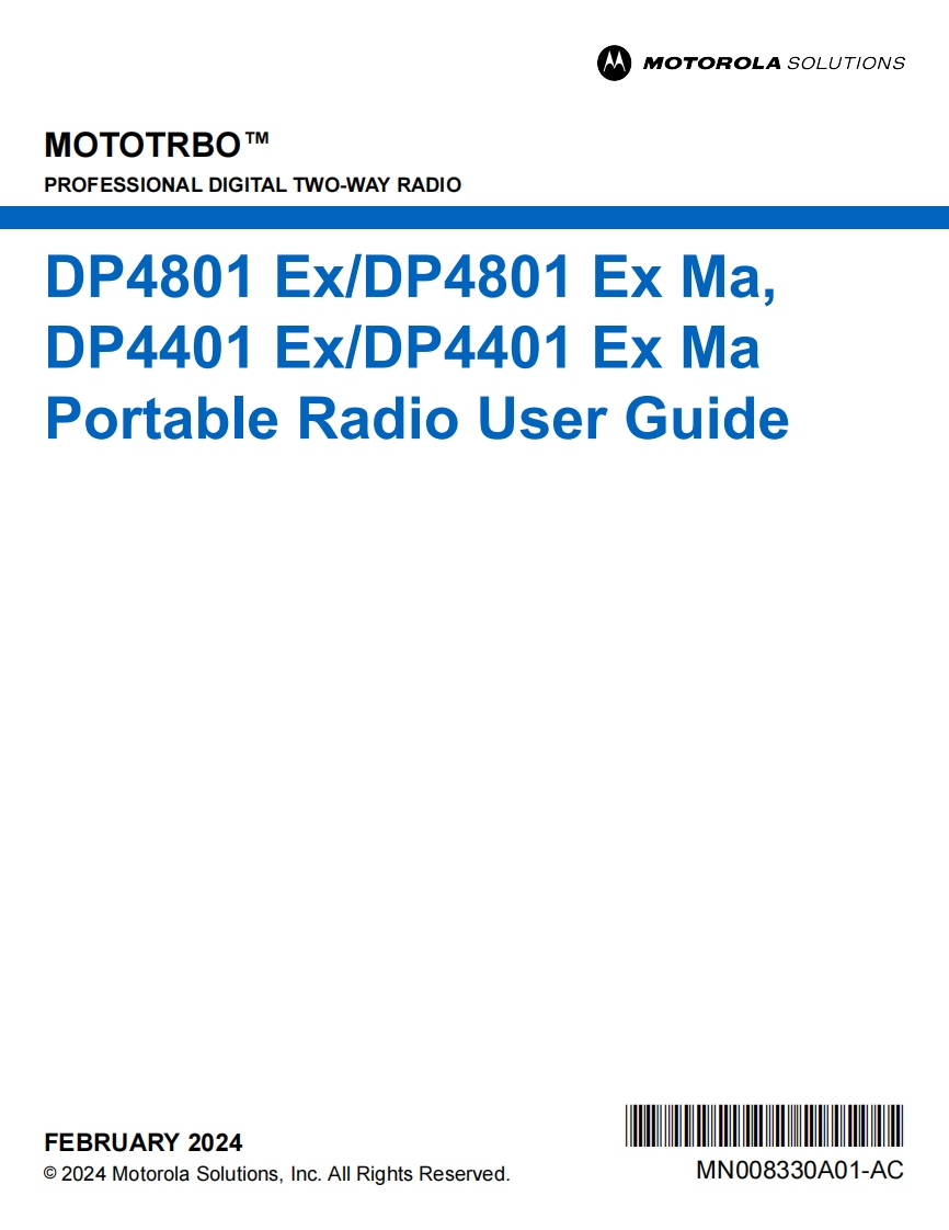 mototrbo-dp4000-ex-ates-series-user-guide操作说明书手册