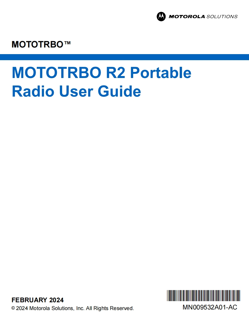 mototrbo-r2-user-guide操作说明书手册