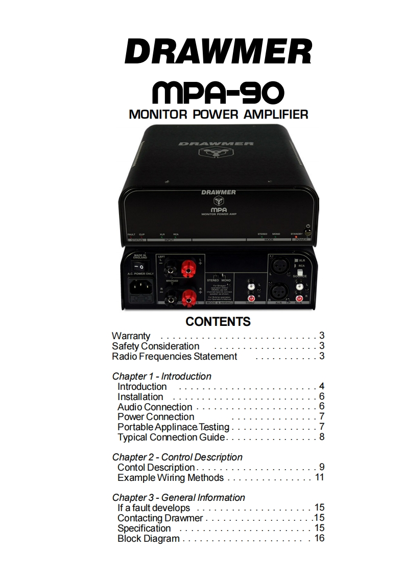 mpa90_操作说明书手册