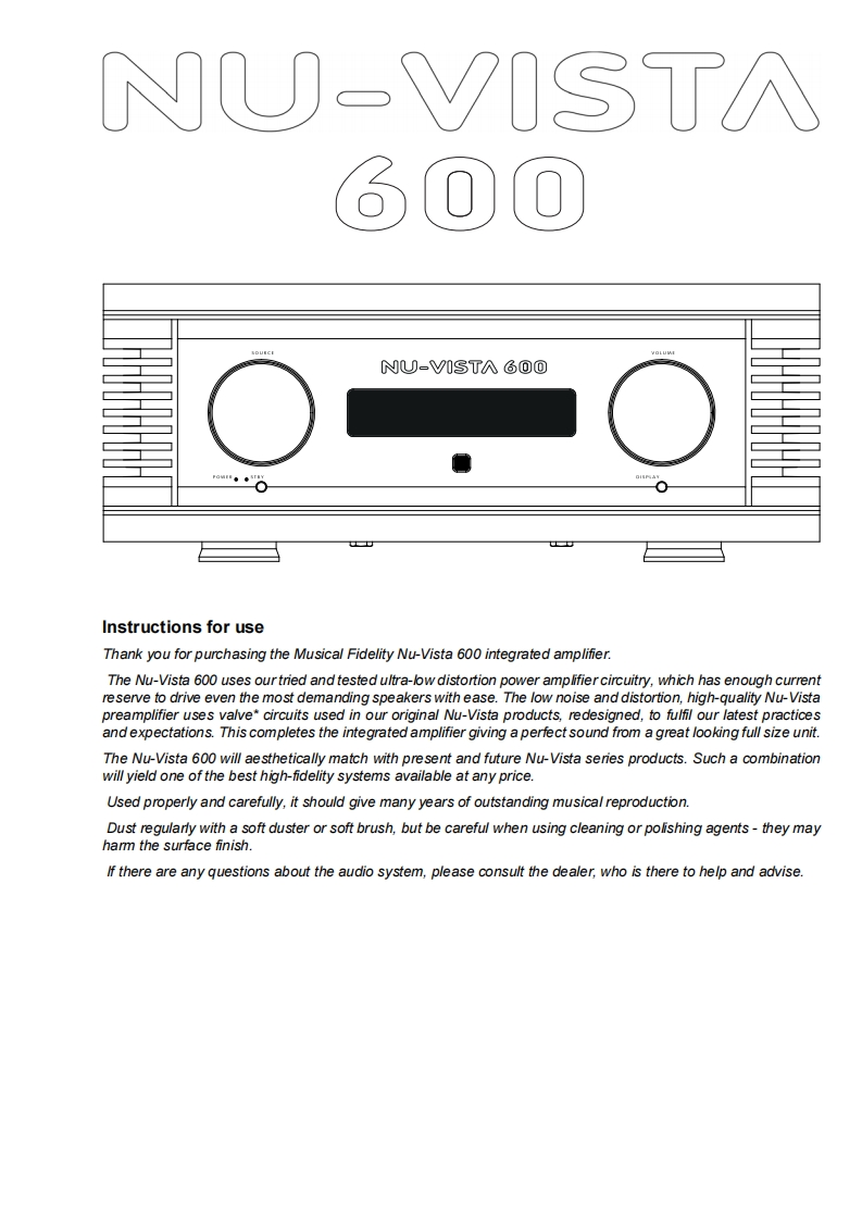 musical-fidelity-nu-vista-600-操作说明书手册