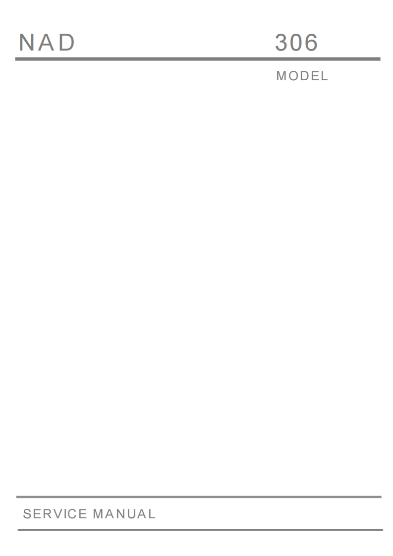nad-306-service-manual维修电器原理图