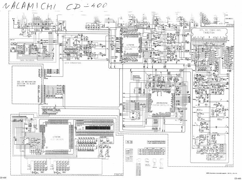 nakamichi--cd-400--维修电器原理图--ID15849