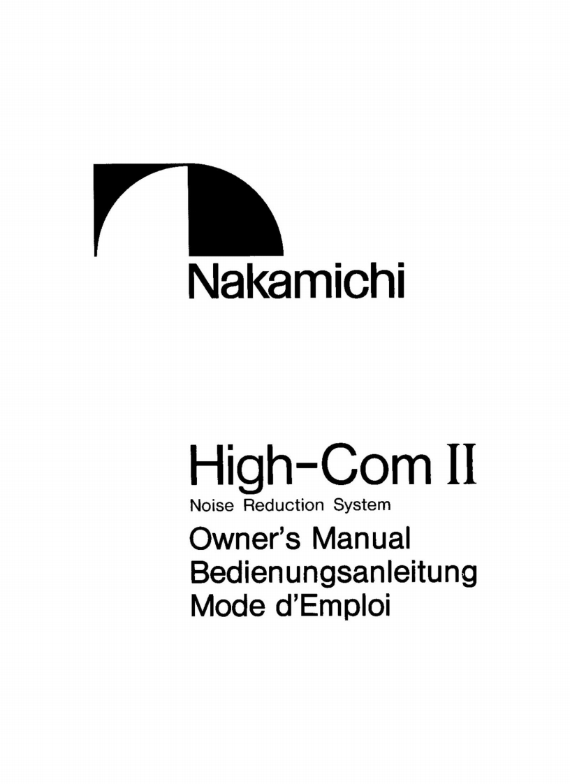 nakamichi--high-com-ii--操作说明书手册--ID15856