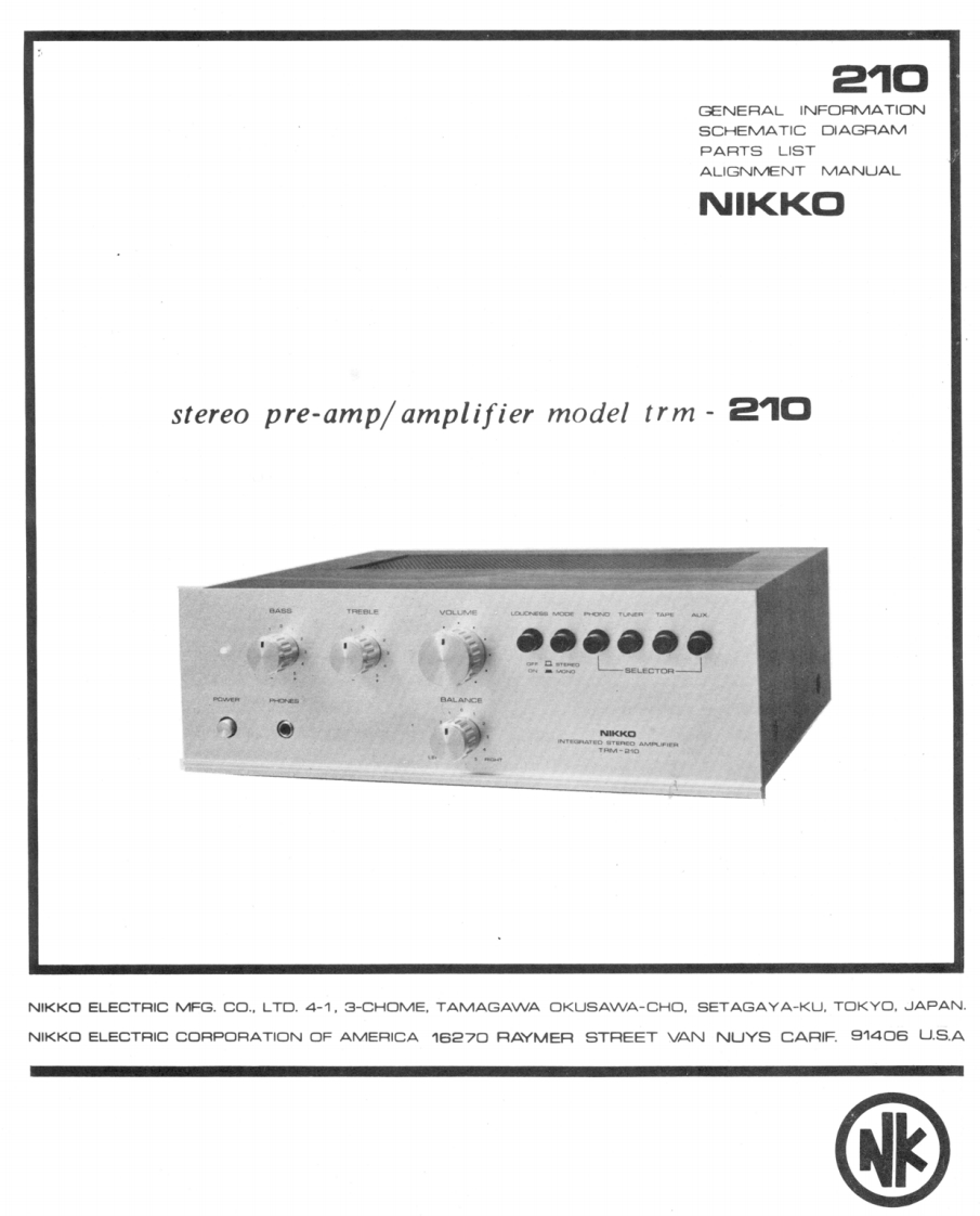 nikkotrm210smr维修电器原理图