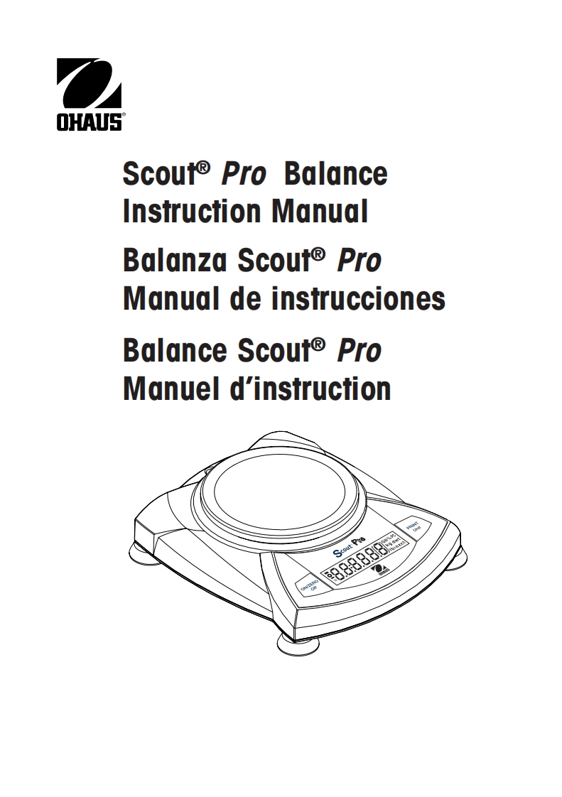 ohaus-scout-pro-balance_操作说明书手册