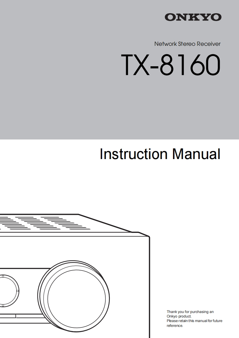 onkyo-tx-8160-操作说明书手册