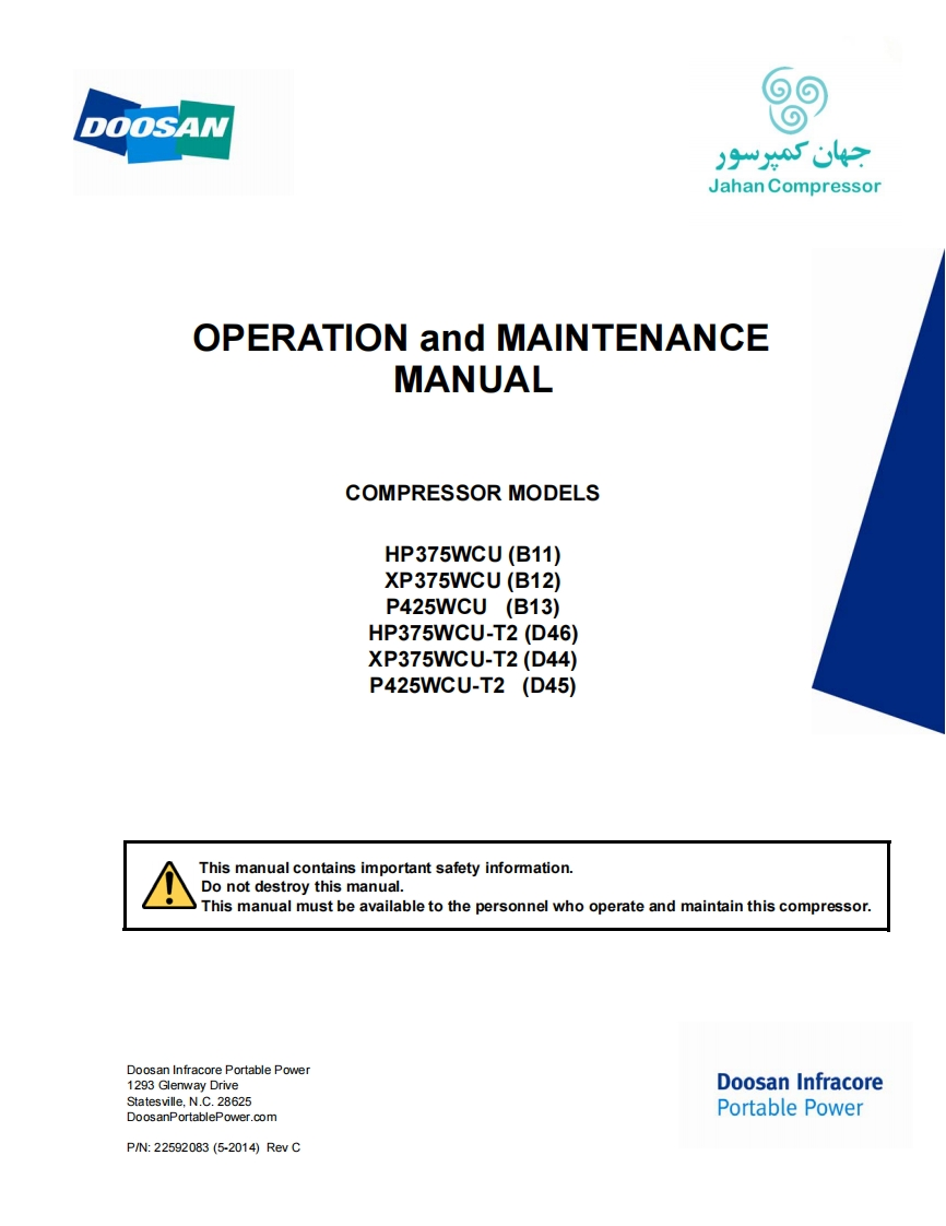 operation-and-maintenance-manual-compressor-JahanCompressorCom-HP375-XP375-P425-HP375-XP375-P425操作维护说明书手册