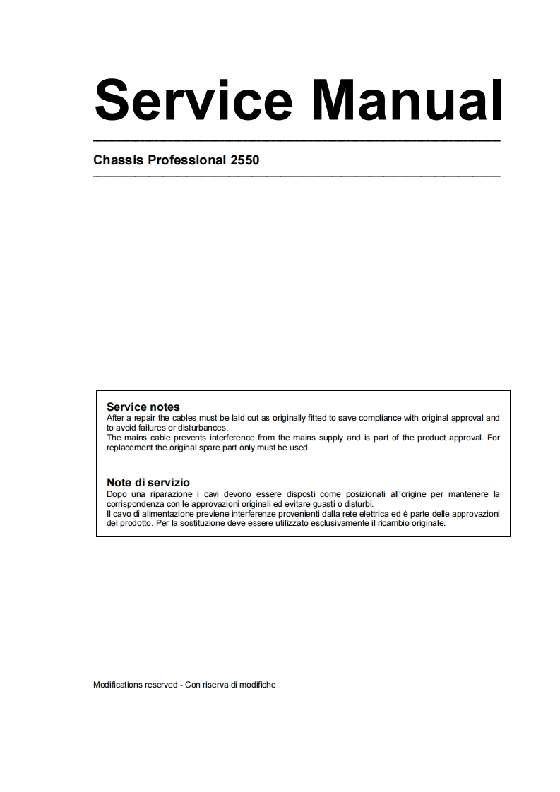 orion-pro2550维修手册