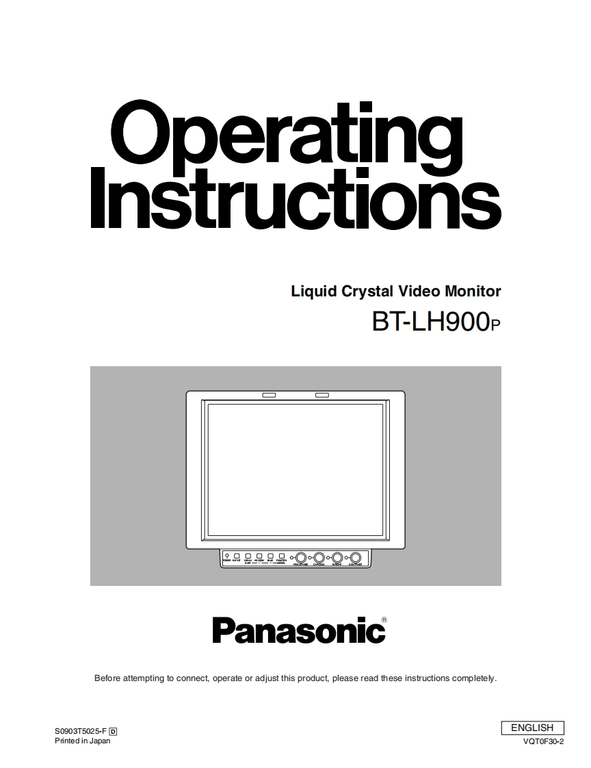 panasonic_BT-LH900使用说明书手册