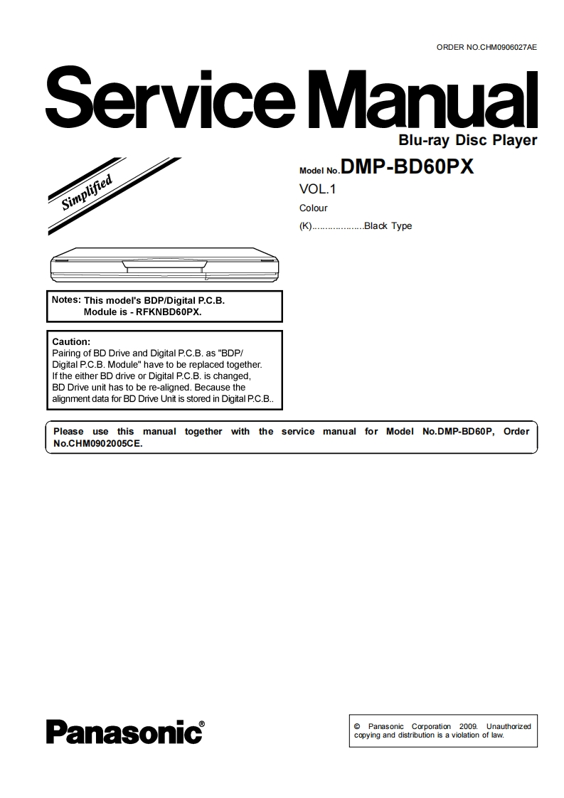 panasonic_dmp-bd60px_sm维修电器原理图