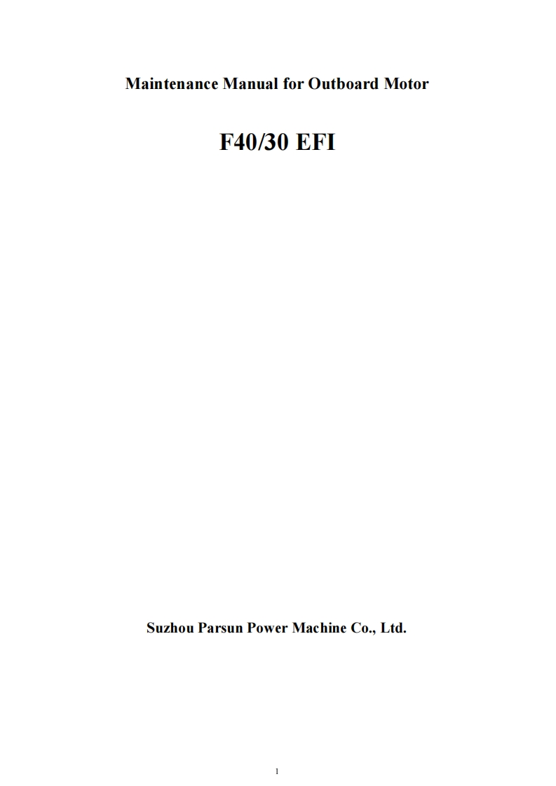 parsunF40发动机维修手册2022