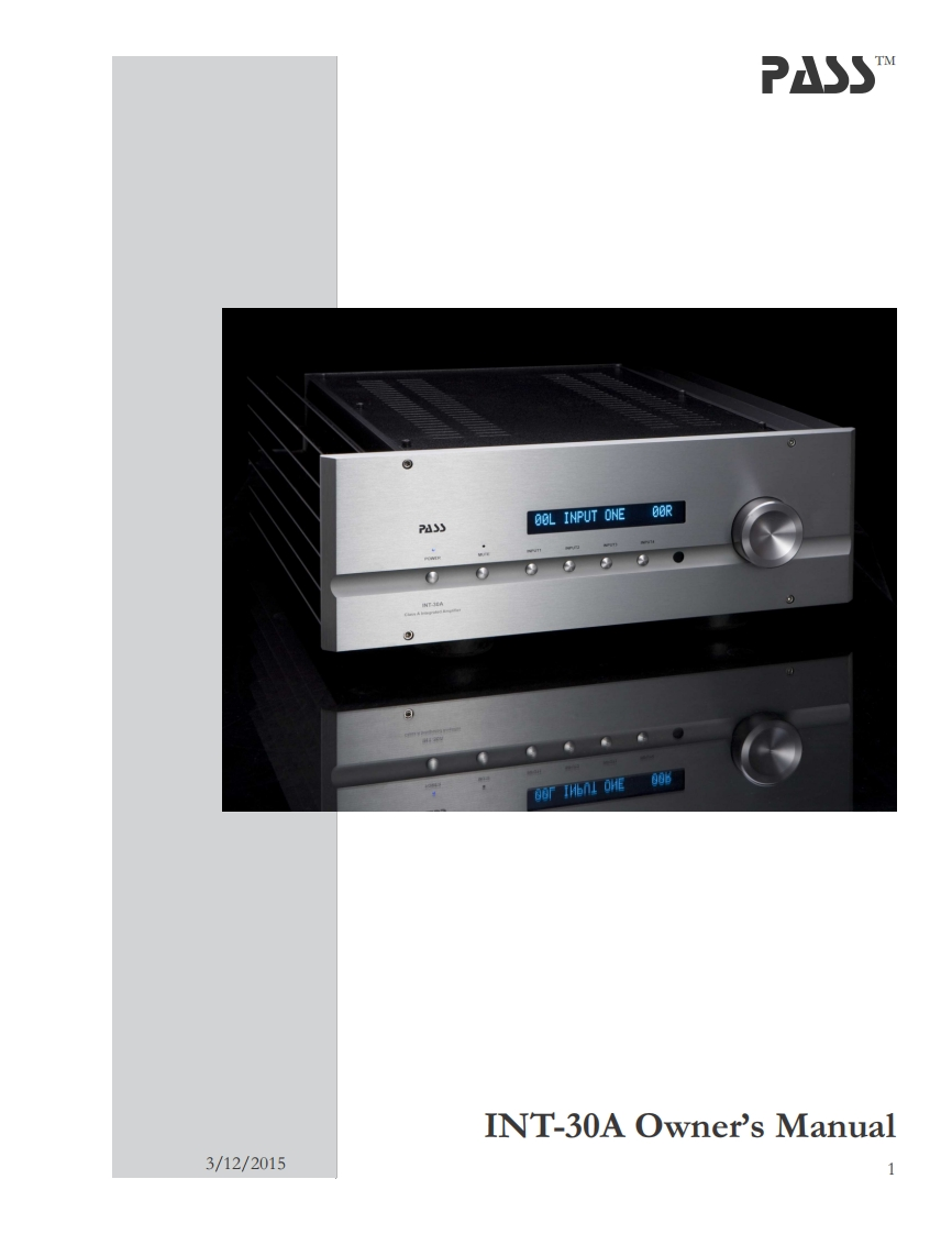 pass-labs-int-30a-操作说明书手册