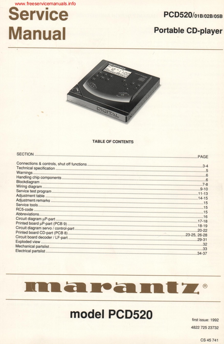 pcd520-service-manual维修手册