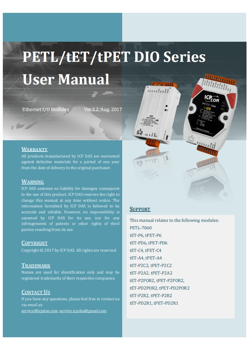 petl_tpet_dio_用户操作说明书手册_v22_英语