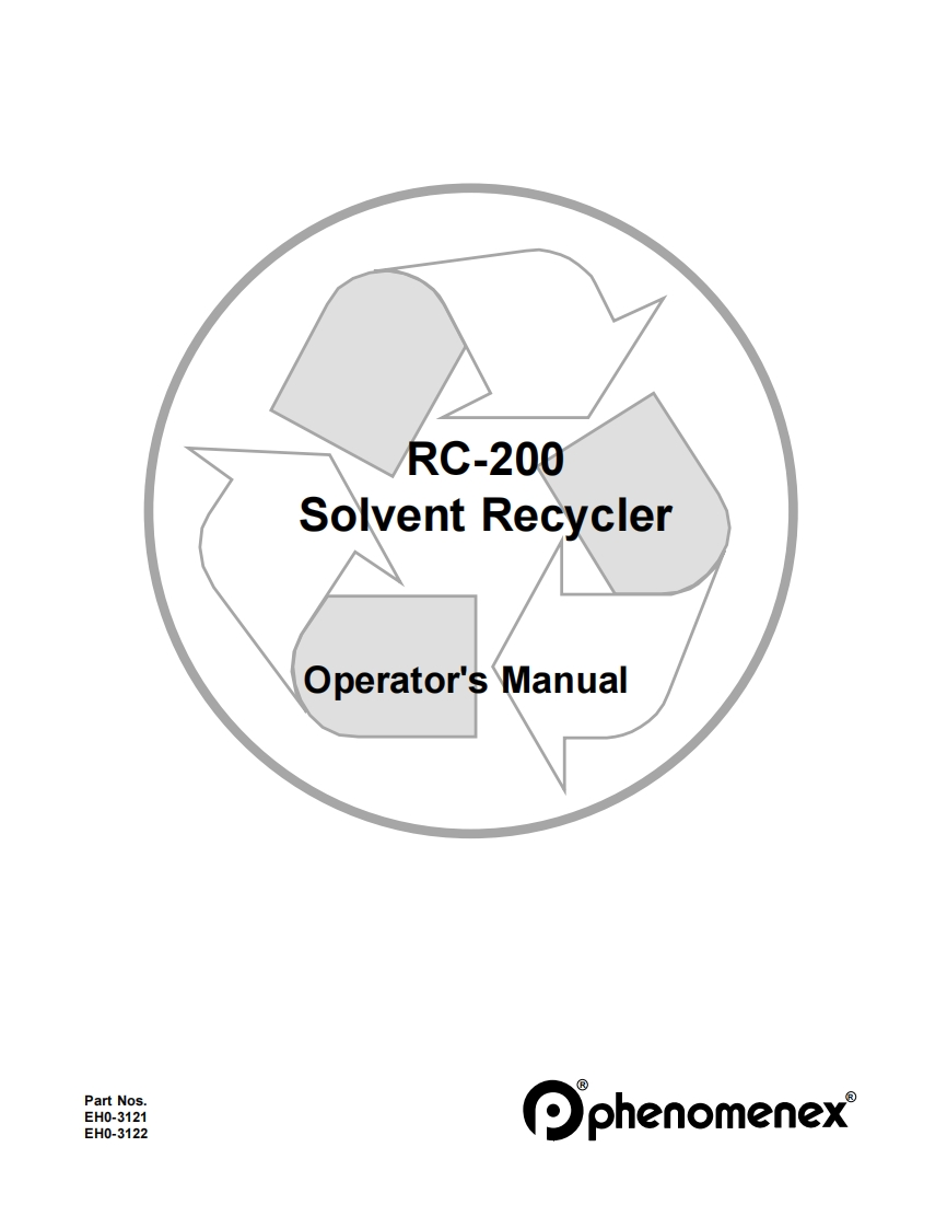 phenomenex-rc-200-solvent-recycler_操作说明书手册