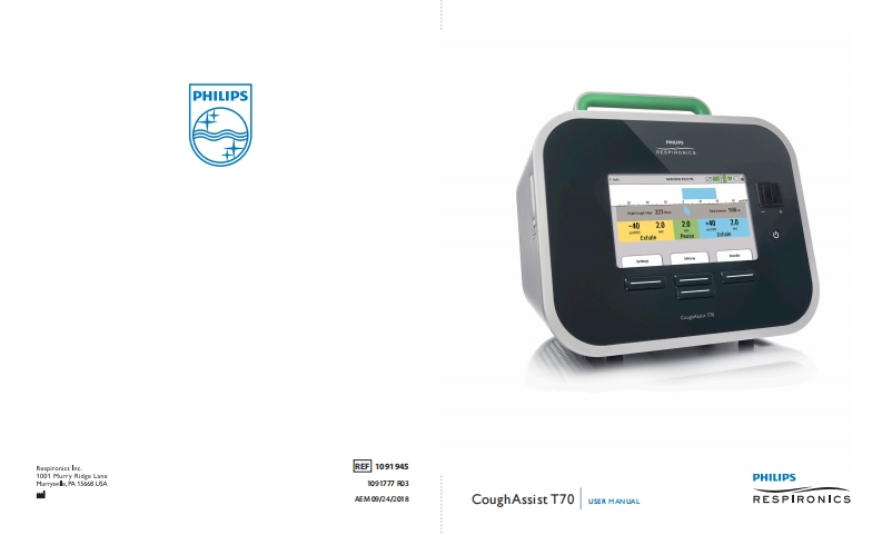 philips-respironics-coughassist-t70-instruction-操作说明书手册