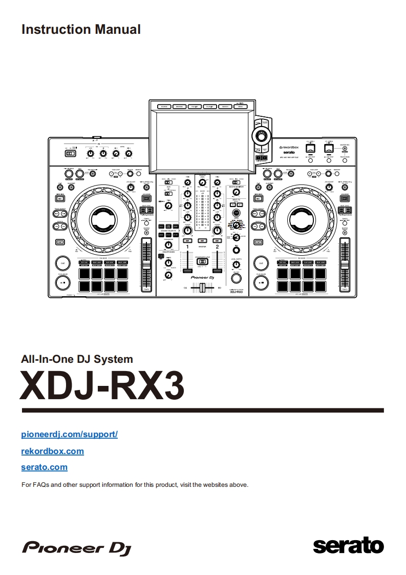 pioneerXDJRX3操作说明书手册
