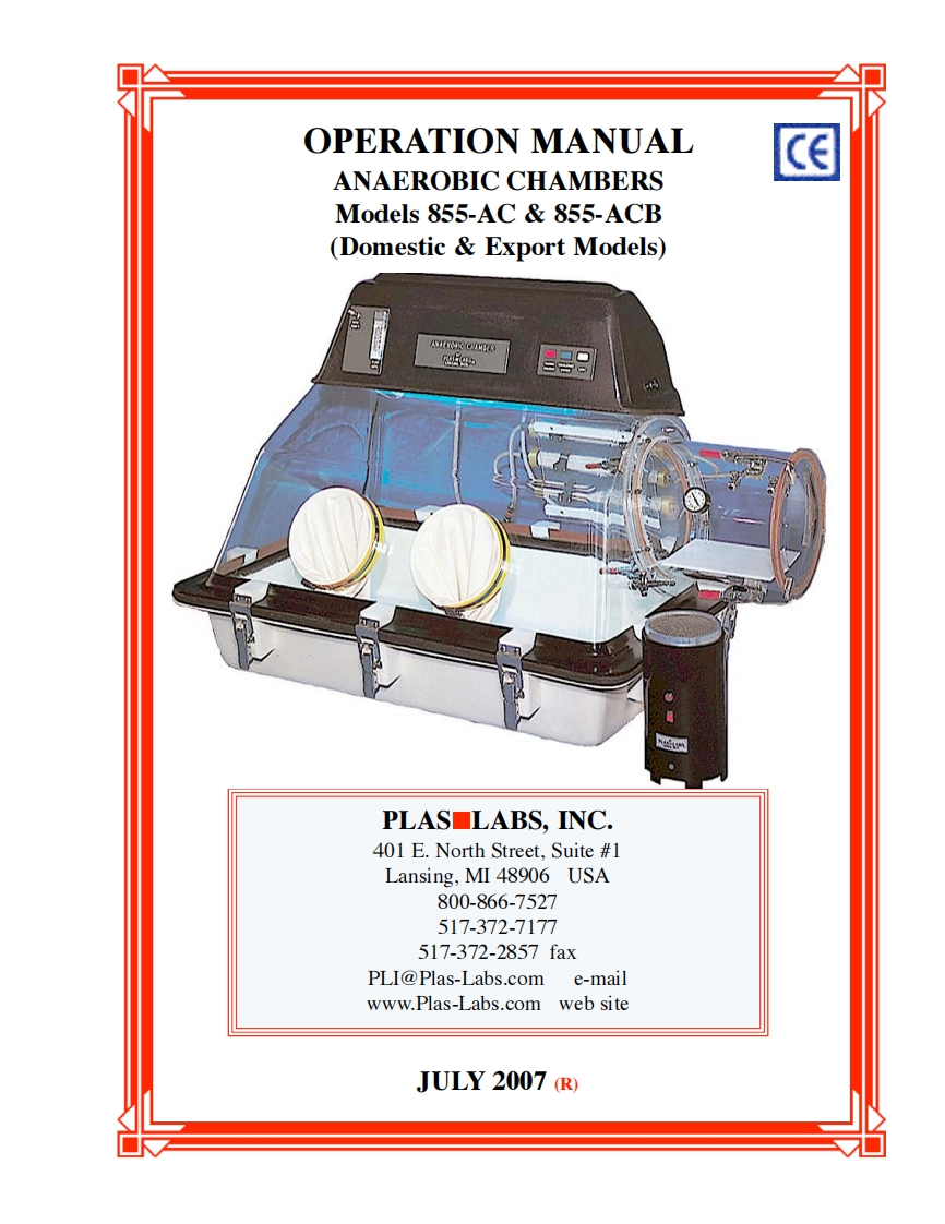 plas-labs-anaerobic-chambers-models-855-AC-and-855-ACB_操作说明书手册