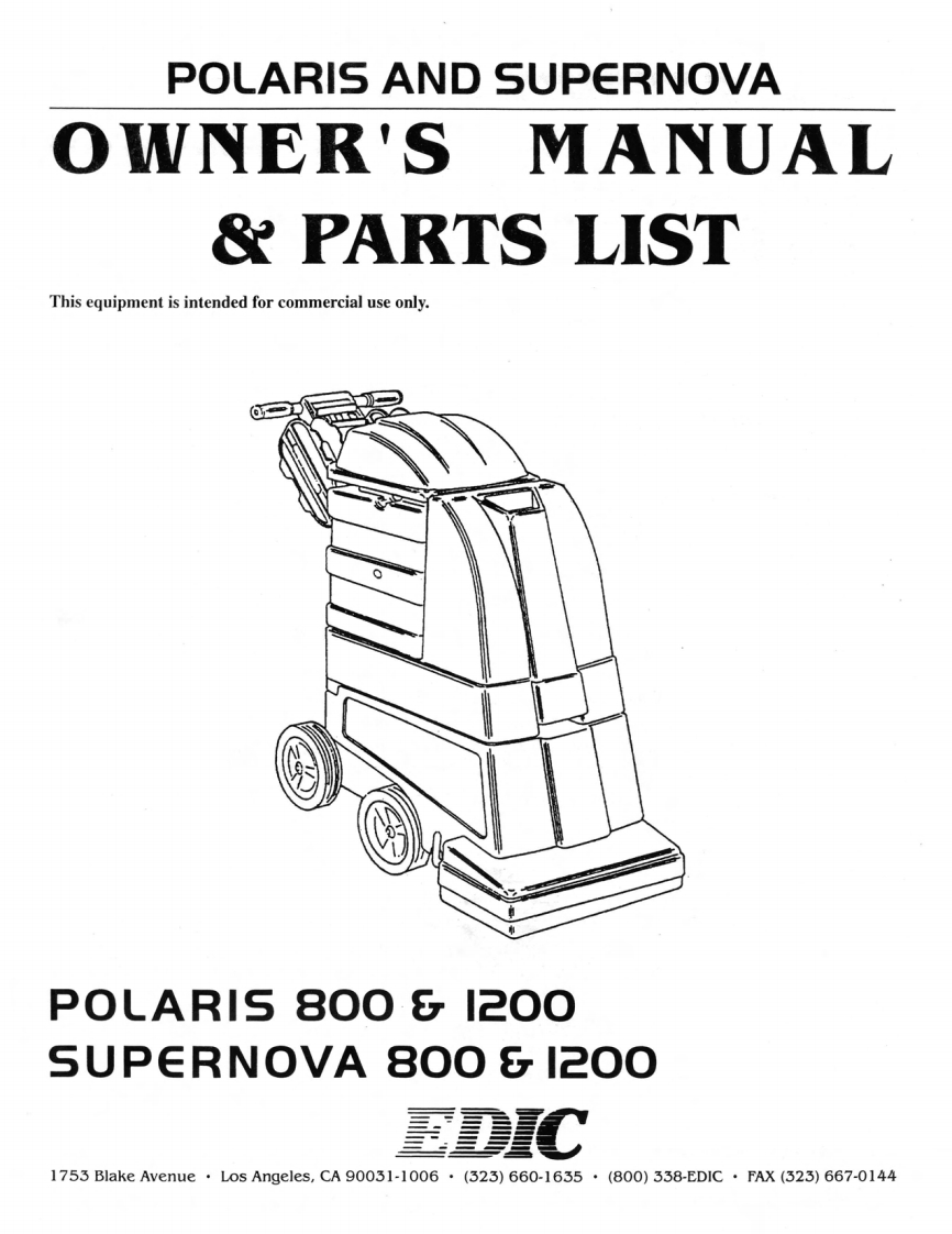 polaris-supernova-800-1200-manual操作与维护手册