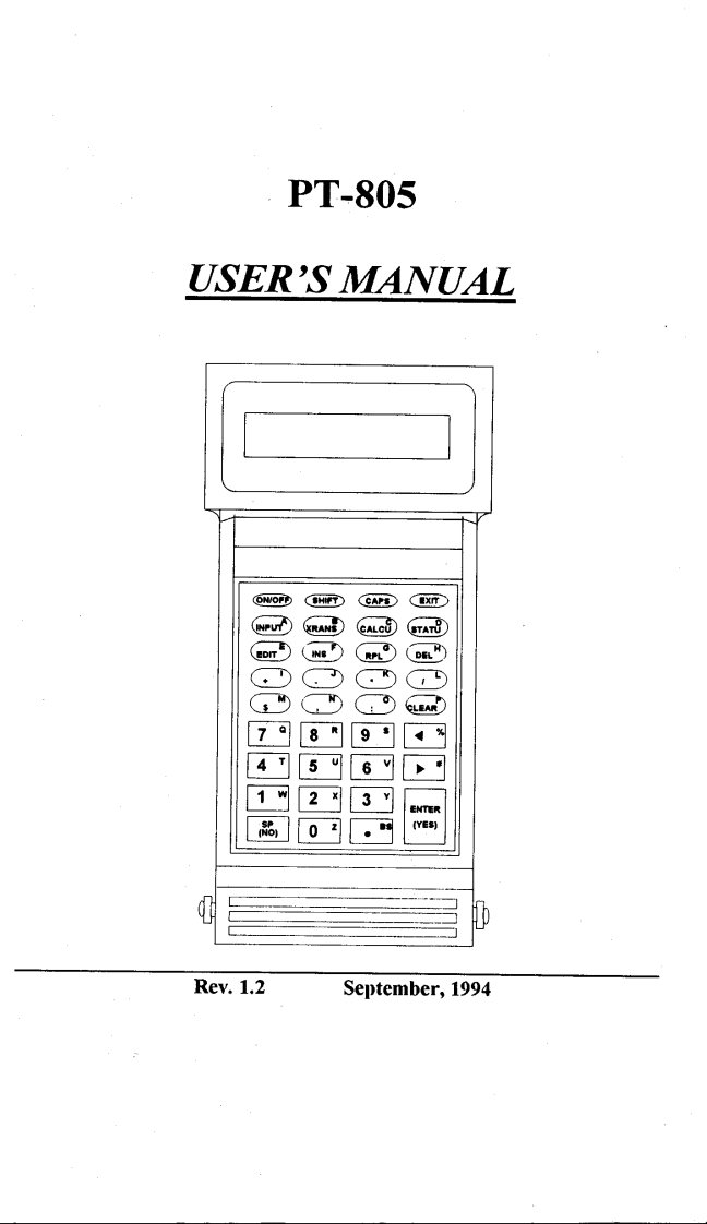 pt815_user_manual操作说明书手册