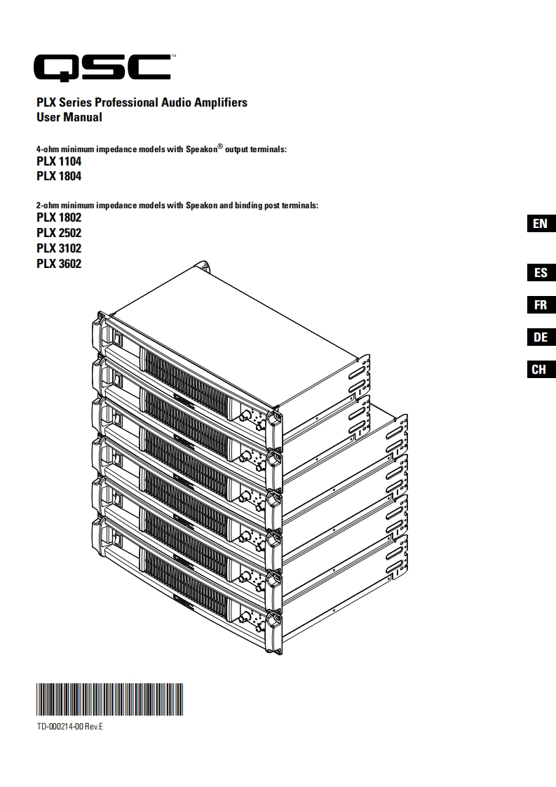 qscPLX1104-PLX1802-PLX1804-PLX2502-PLX3102-PLX3602操作说明书手册
