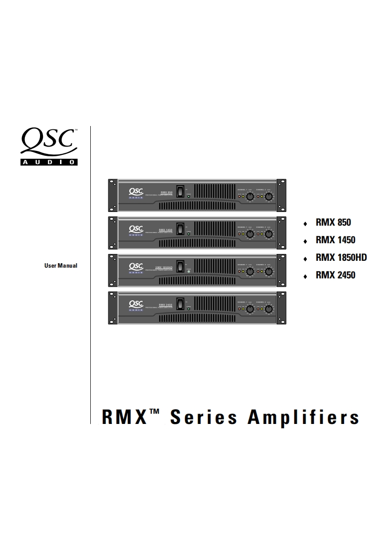 qscRMX1450-RMX1850HD-RMX2450-RMX850操作说明书手册