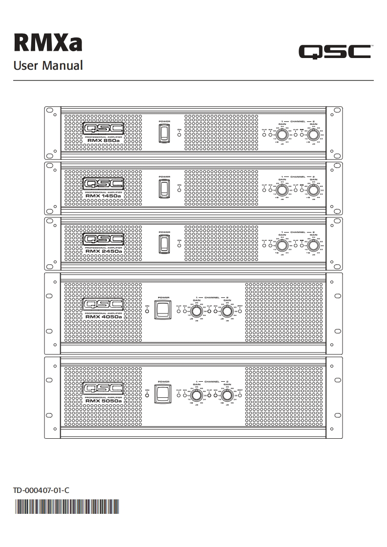 qscRMX1450A-RMX2450A-RMX4050A-RMX5050A-RMX850A操作说明书手册