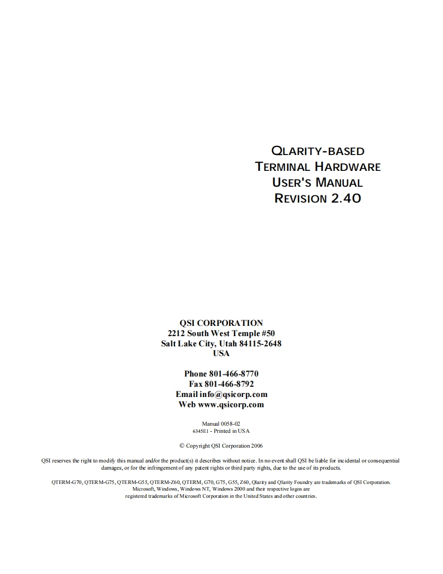 qterm-g70_user_manual操作说明书手册