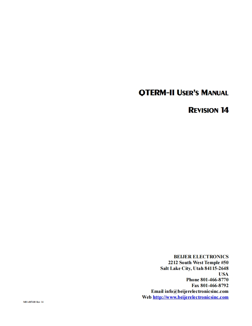 qterm-ii_user_manual操作说明书手册