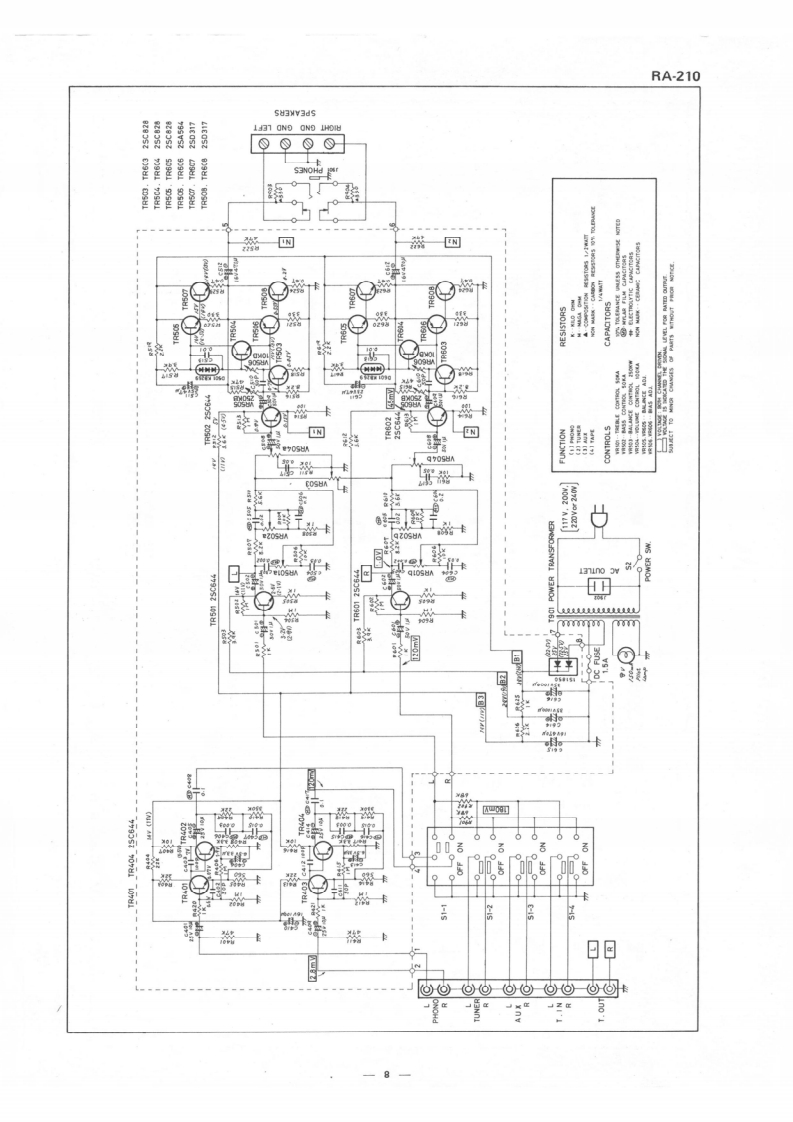 ra-210-tmsch1维修电器原理图