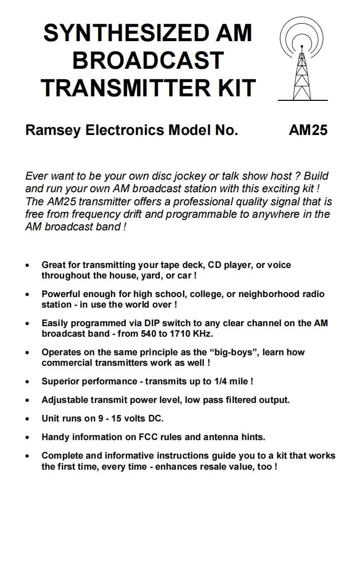 ramsey_am25_维修维护说明书手册