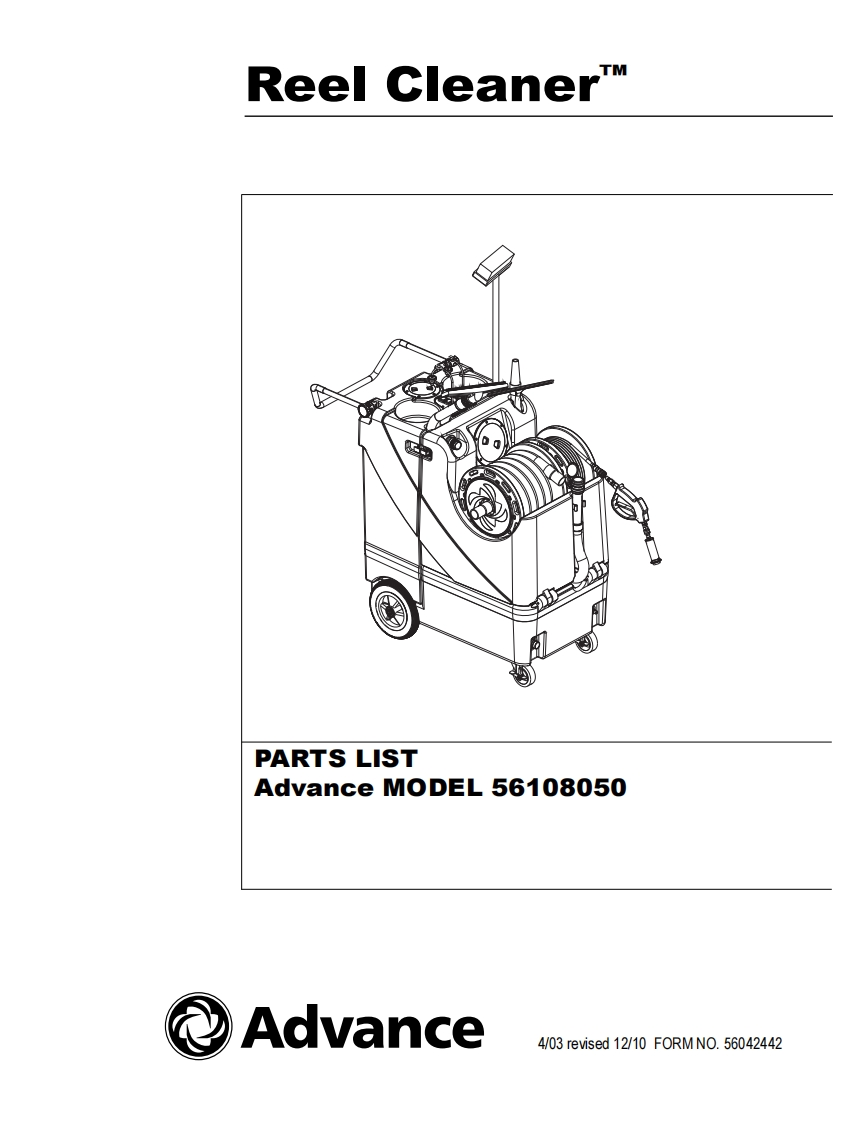 reelcleaner-parts维修零部件手册