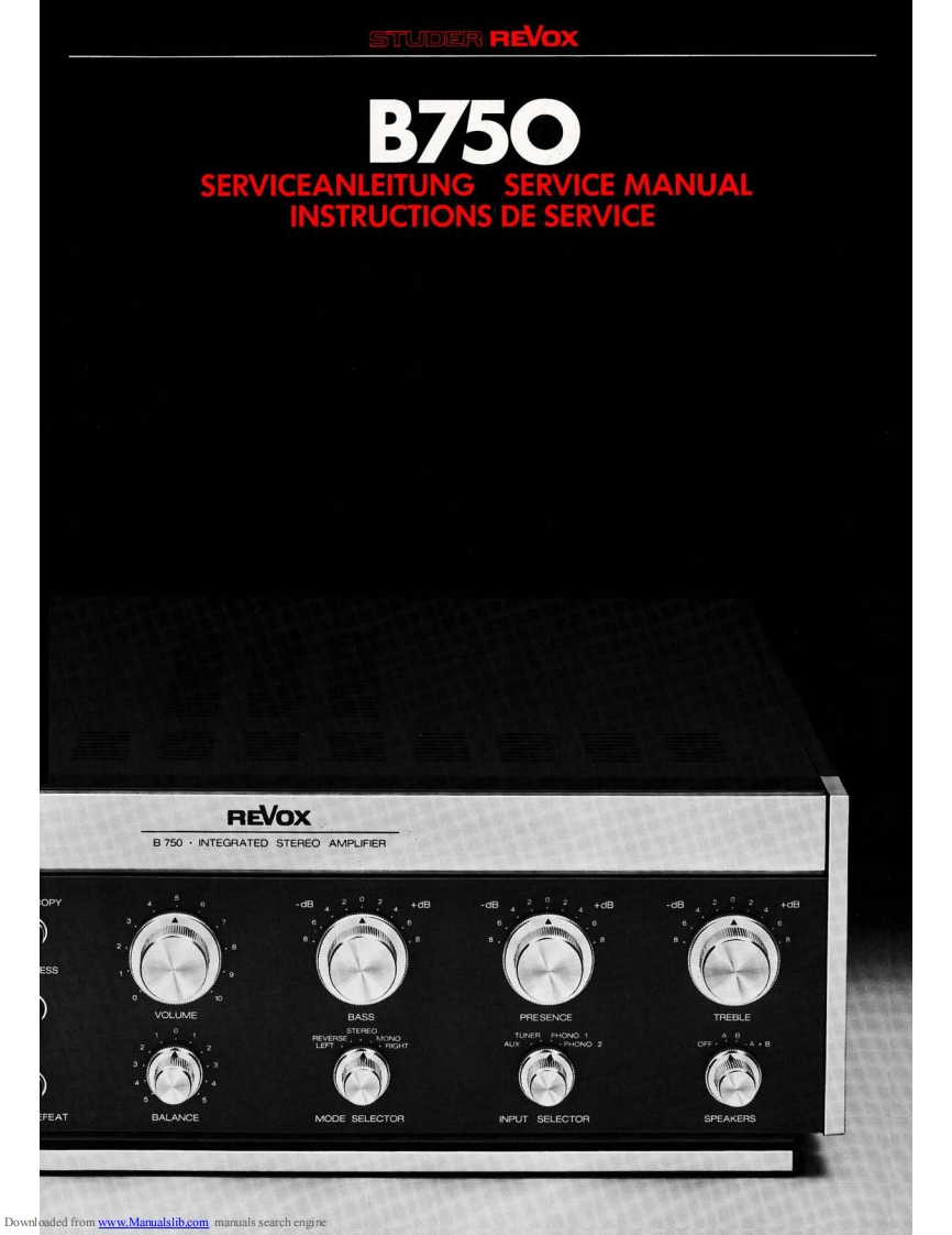 revox-b750维修手册