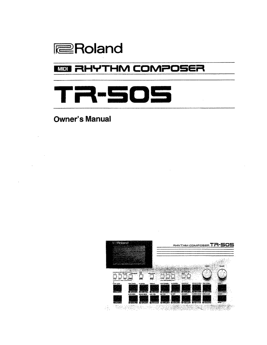 roland-tr505-使用说明书手册
