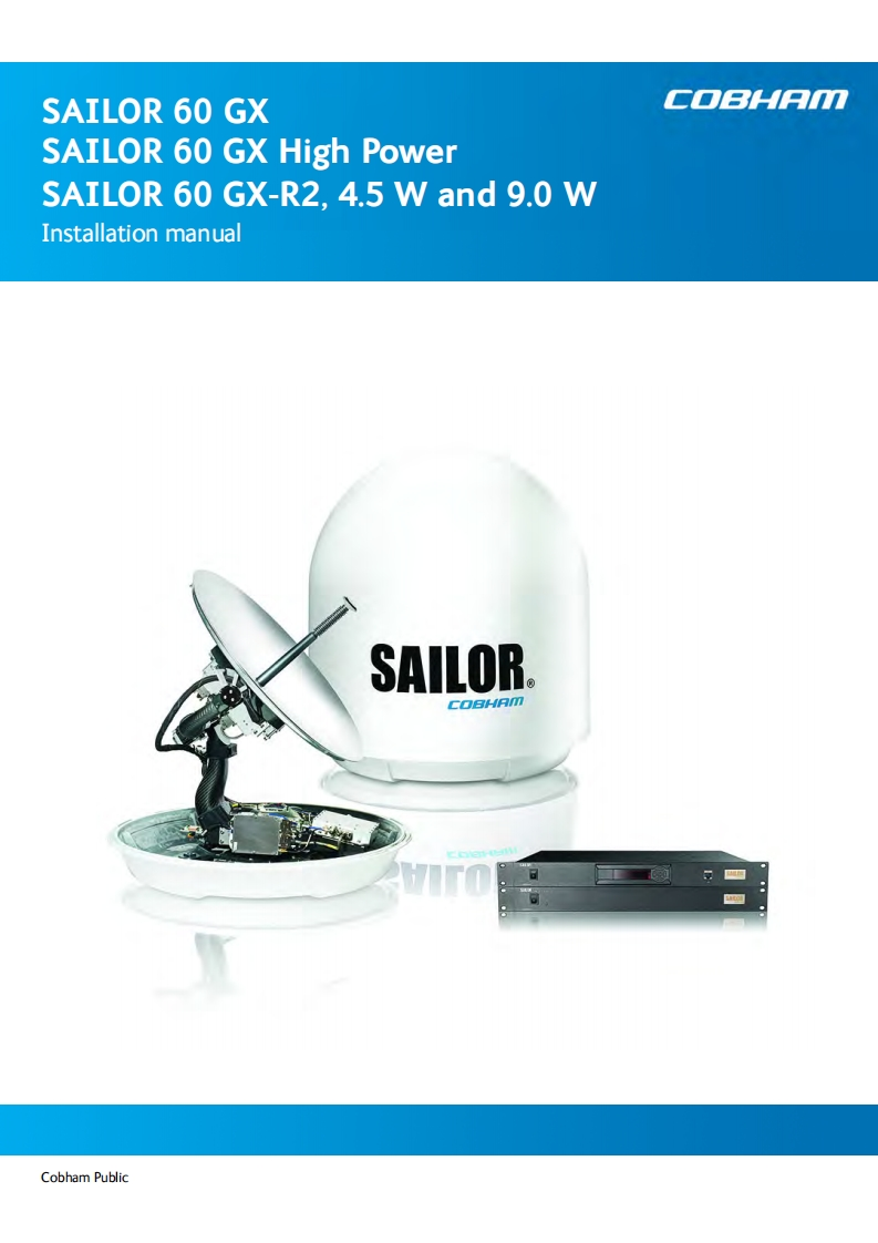 sailor-60-gx-system-安装说明书手册