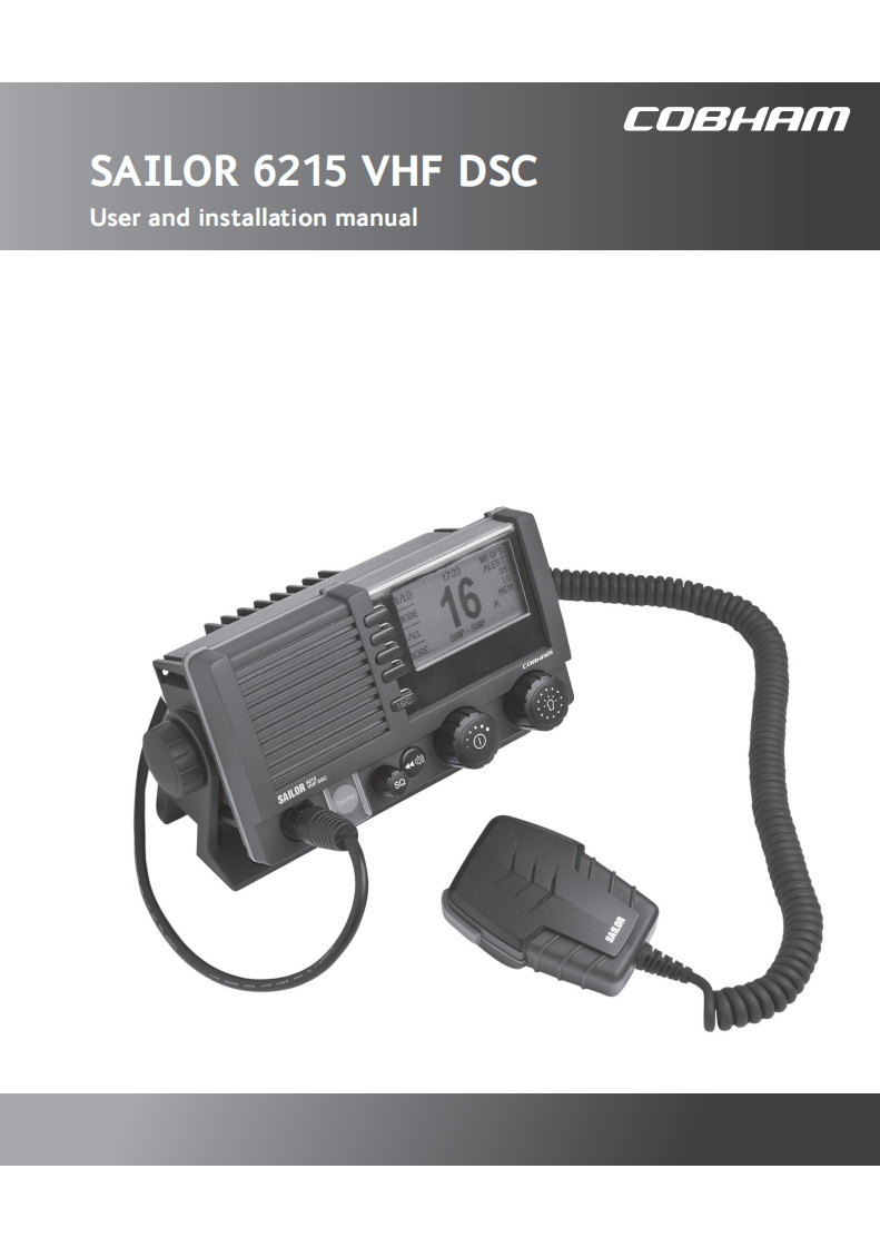 sailor-6215-vhf-安装操作说明书手册.pdf