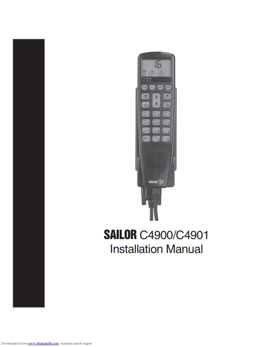 sailor-c4900-c4901-handset-manual操作说明书手册