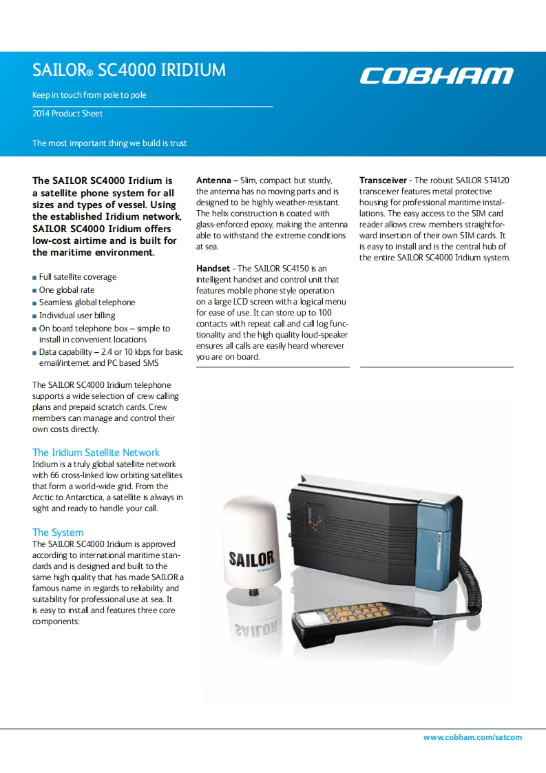 sailor-sc4000-iridium-manual操作说明书手册