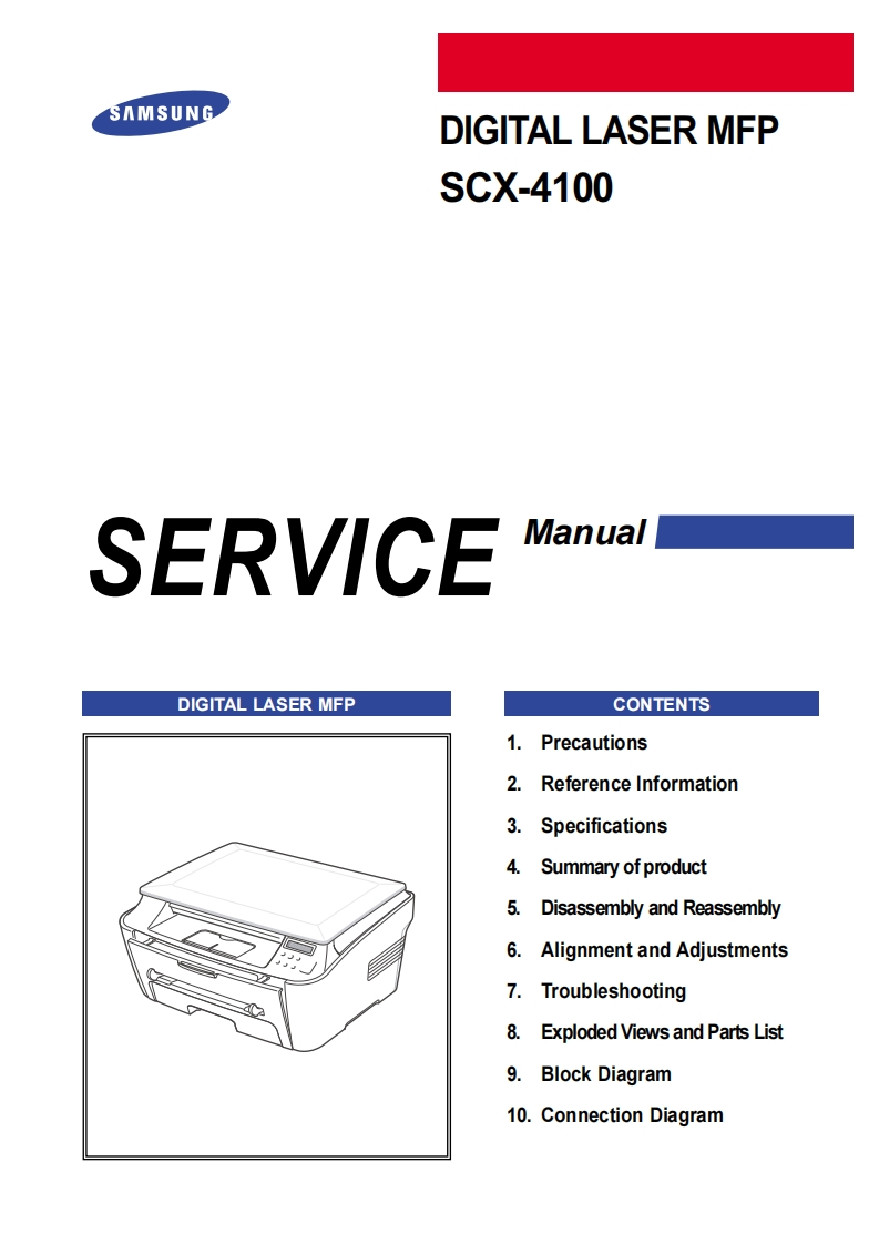 samsung_scx-4100_service_manual维修操作说明书手册